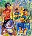 Fijian String Band by Peter Graham 1956 W/C and ink on paper 43 x 39&nbsp;cm