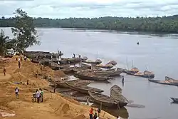 Sand quarry.