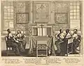 Five women seated around an altar