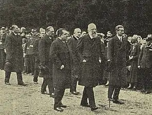 The three last Princes of the primogeniture: Adolf (l.), Johann&nbsp;II&nbsp;(m.) and Josef III (r.)