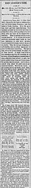 Newspaper clipping, New York reporter visits the tailor shop