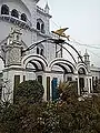 An anemometer in the form of fish at main gate