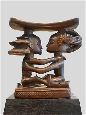 Headrest; by artists of the Luba people; 19th century; wood; height: 18.5&nbsp;cm; Musée du quai Branly (Paris)