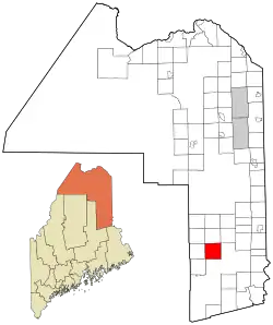 Location of Island Falls, Maine