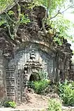 Close up of the façade