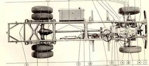 Burma Dodge frame – 170&nbsp;in (4.32&nbsp;m) wheelbase