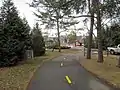 Trail south of Wilson Boulevard near North Edison Street, looking northeast towards North George Mason Drive. (January 2017)