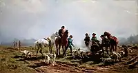 Gathering for the Hunt (1856) by Rosa Bonheur