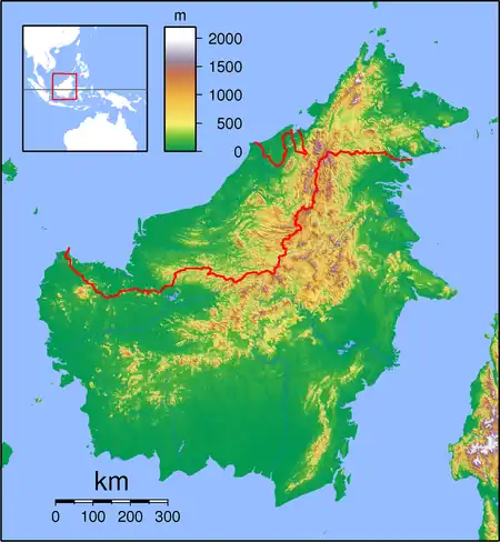 Bekenu is located in Borneo