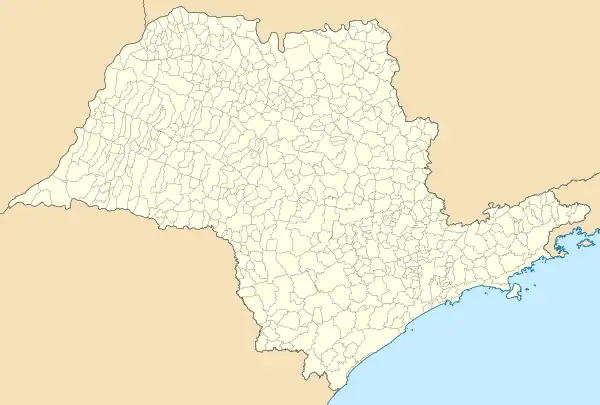 Map showing the location of Angatuba State Forest