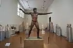 Zeus of Artemision (Classical); c. 460 BC; bronze; height: 209&nbsp;cm; National Archaeological Museum (Athens, Greece)