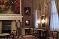 View of the mayors' room with the right-hand side of the hearth depicted in the painting