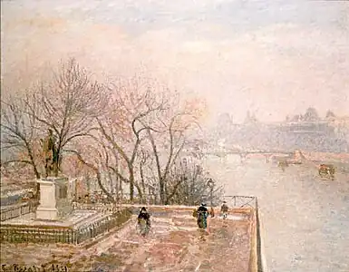 Camille Pissarro. The Louvre, misty morning, 1901.