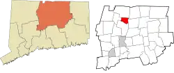 Windsor Locks' location within the Capitol Planning Region and the state of Connecticut