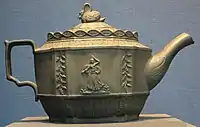 Castleford ware teapot, basalt ware
