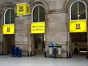 Entrance from inside Newcastle Central station
