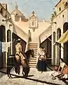 Chinaco e india en patio mexicano (lit. 'Chinaco and India on a Mexican patio'), 1854