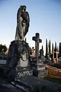 Recording Angel (1855), at Mead's grave in Florence, Italy.