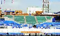 Temporary center field bleachers added for the 2012 NHL Winter Classic