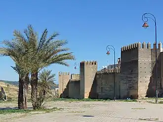 Section of restored city walls near Bab Mahrouk