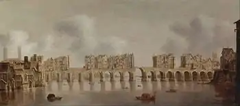 Image 6View of Old London Bridge, circa 1632 by Claude de Jongh.