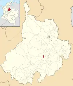 Location of the municipality and town of Palmar, Santander in the Santander Department of Colombia.
