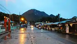 Downtown&nbsp;Cuenca with Mount Macolod in the&nbsp;background