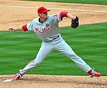 Image 18In May 2010, the Philadelphia Phillies' Roy Halladay pitched the 20th major league perfect game. That October, he pitched only the second no-hitter in MLB postseason history. (from History of baseball)