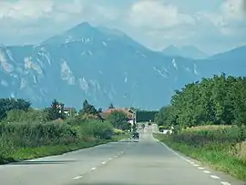 The D523 road&nbsp;[fr] in Le Cheylas