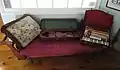Das Neumann Haus Museum April 2022 sofa with violin and accordion