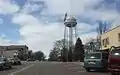 Water tower and Delavan's Vitrified Brick Street