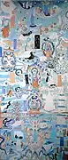 Painted ceiling in the entrance corridor of the Mogao Cave 9, depicting Mount Gośīrṣa (9th century).