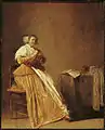 Woman playing a flute by Dirck Hals, 1630