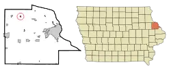 Location of Holy Cross, Iowa