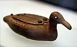 Duck-shaped box; 16th–11th century BC; wood and ivory; Louvre