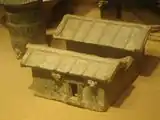 A ceramic model of a house with a courtyard, from the Han dynasty (202 BC&nbsp;– AD 220)