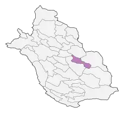 Location of Estahban County in&nbsp;Fars&nbsp;province