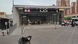 Shuanggang Station of Tianjin Metro on the west of the subdistrict, 2022
