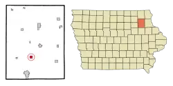 Location of Maynard, Iowa