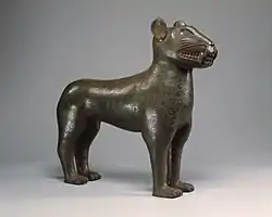 Figure of a leopard; 1550-1680; bronze; height: 39.4&nbsp;cm (151⁄2 in.); Metropolitan Museum of Art (New York City)
