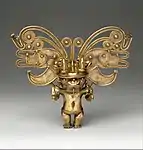 Pendant (Tairona); 10th–16th century; gold; height: 14&nbsp;cm; Metropolitan Museum of Art