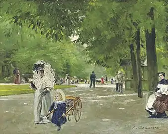 La promenade (Franz Gailliard&nbsp;[fr], 1896), with the park as setting