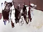 Gjelosh Gjokaj, Composition, 1997 oil on paper, 70 × 100&nbsp;cm