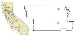 Location in Glenn County and the state of California