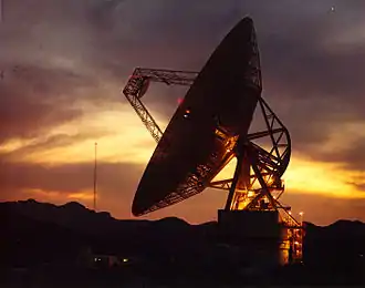Parabolic antenna – the 70&nbsp;m antenna at Goldstone Deep Space Communications Complex in the Mojave Desert, California
