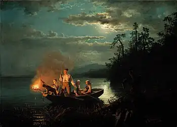 Fishing with a harpoon, Adolph Tidemand and Hans Gude 1851