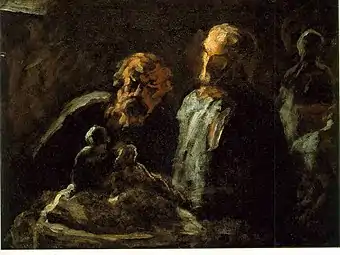 Two Sculptors (c. 1863–66), oil on canvas, 27.9 x35.5&nbsp;cm., Phillips Collection, Washington D.C.