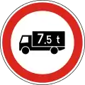 C-008No trucks over 7.5 tons