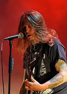 Tägtgren performing in 2013