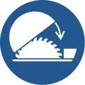 M031 — use guard to protect from injury from the table saw